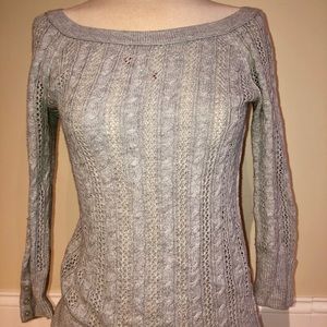 American Eagle Grey Knit Sweater
